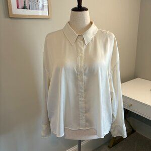 Abercrombie & Fitch XL Ivory Button Front Blouse